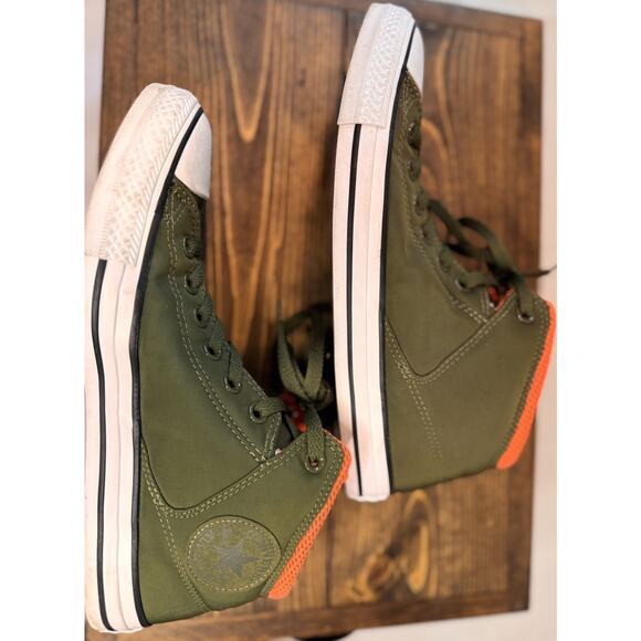 Converse Mid Top Fatigue Green & Orange GLOW IN THE DARK- Men 9/Women 11 - Picture 5 of 5